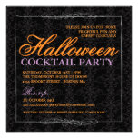 Elegant Black Lace Halloween Cocktail Party Announcements
