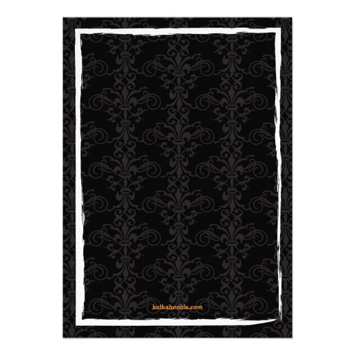 Elegant Black Lace Halloween Cocktail Party Announcement