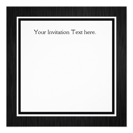 Elegant Black Monogram Wedding Invitation