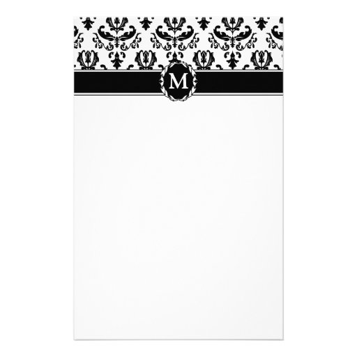 Damask Stationery Custom Damask Stationary Zazzle