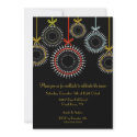 Elegant Black Ornaments Holiday Party Invitation by celebrateitinvites Elegant Black Ornaments Holiday Party Invitation