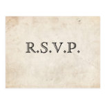 Elegant Black Parchment RSVP Card Post Card