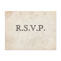Elegant Black Parchment RSVP Card Post Card