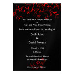 Elegant Black, Red, White Custom Announcements