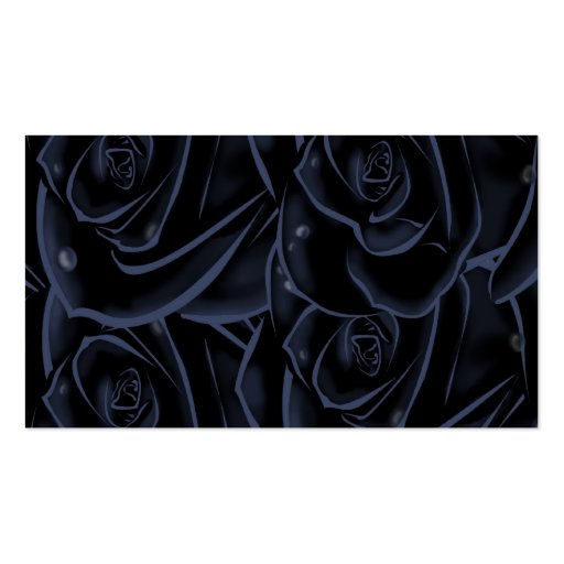 Elegant Black Rose Business Card (back side)