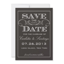 Elegant Black Save the Date Announcement