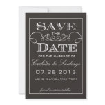 Elegant Black Save the Date Announcement