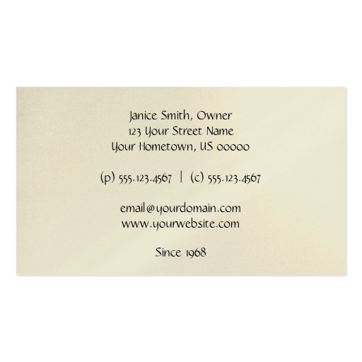 Elegant Black Scrolls Business Card (back side)