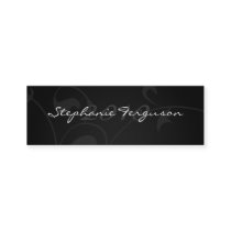 Elegant black silver graduation name card business card