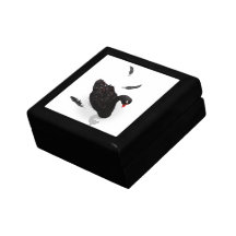 Elegant Black Swan Keepsake Box