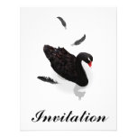 Elegant Black Swan Personalized Announcements