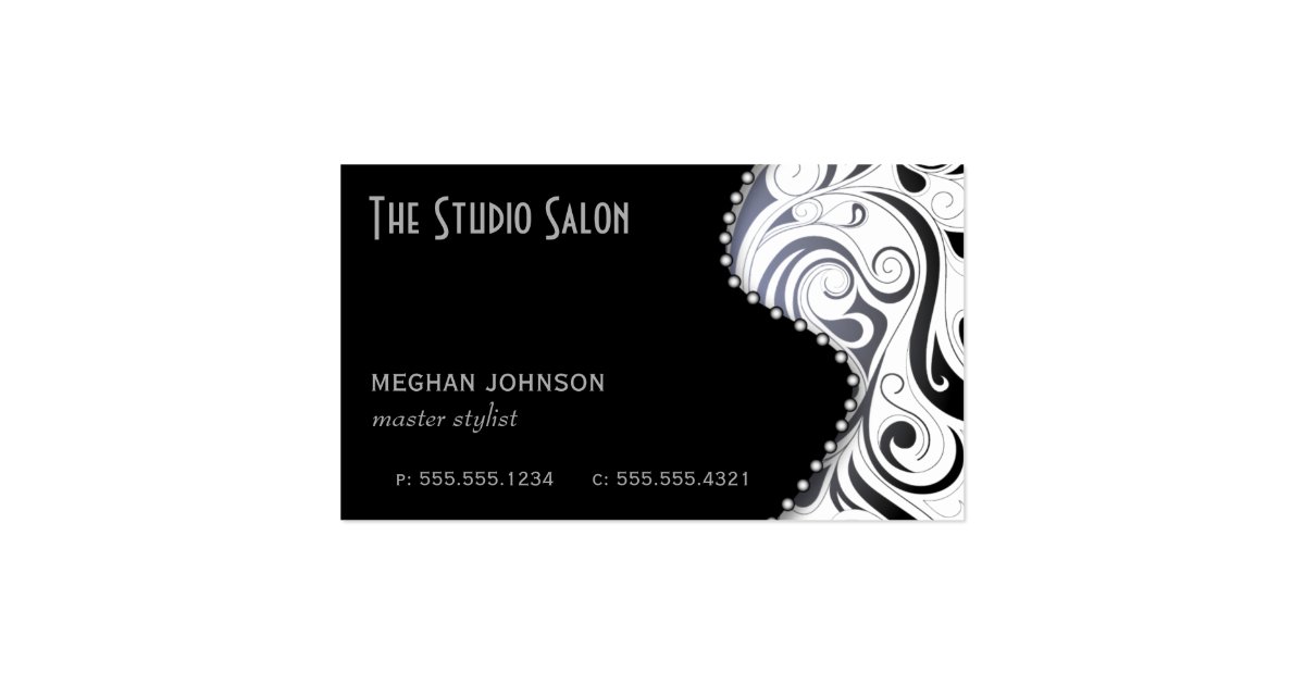 elegant black swirly swirl business card template zazzle swirl business cards
