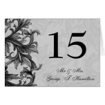 Elegant black table seating card