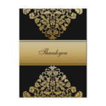 Elegant black Thank You Cards Postcard