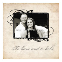 Elegant Black Wedding Invitation invitations