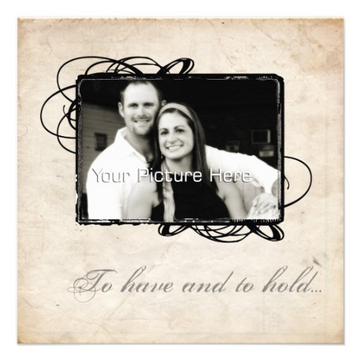 Elegant Black Wedding Invitation
