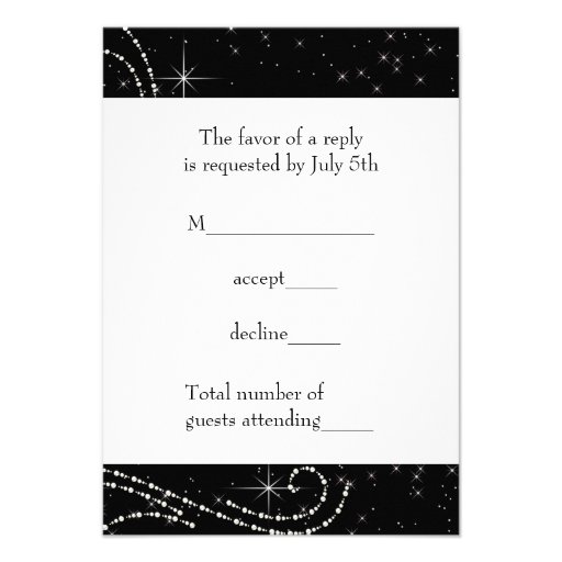 Elegant Black White Masquerade Party Personalized Invitations