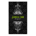 Elegant Black & White  Vintage Floral Damasks 3 business cards