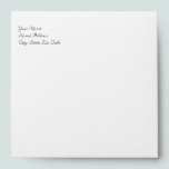 Elegant Black with White Swirls Wedding envelopes
