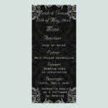 Elegant Black with White Swirls Wedding rack cards