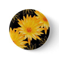 Elegant black & yellow lillies - customizable pins
