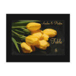 Elegant Black & Yellow Tulips Table Setting Card Post Card