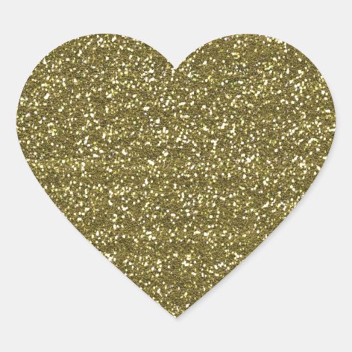 Elegant Blank Gold Glitter Seals Heart Sticker Zazzle