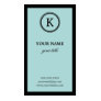 Elegant Blue and Black Monogram Business Cards