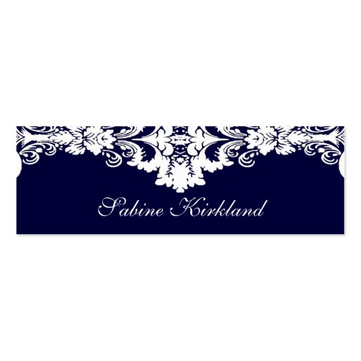 Elegant Blue and White Baroque Business Card