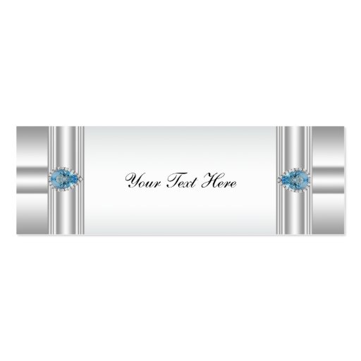 Elegant Blue Bomboniere Tags Business Card Templates (front side)