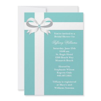 Elegant Blue Bridal Shower Invitation