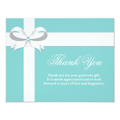 Thank You Card For Bridal Shower Gift - elegant blue bridal shower thank you card zazzle Thank You Card For Bridal Shower Gift - elegant blue bridal shower thank you card zazzle