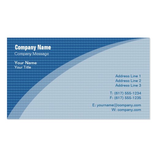 Elegant Blue Business Card (front side)