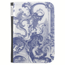 Elegant Blue French Baroque Toile caseable cases