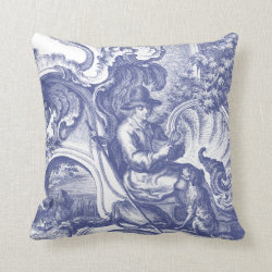 Elegant Blue French Baroque Toile Pillows