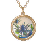 Elegant Blue Gold Finish Necklace