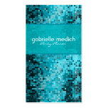 Elegant Blue-Green Glitter Metallic Sequence business cards