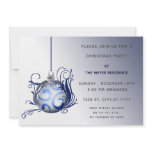 elegant blue Holiday party Invitation