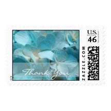 Elegant Blue Hydrangea Thank you Postage