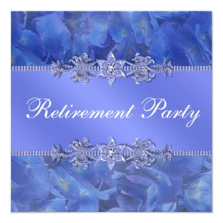 Elegant Blue Hydrangea Womans Retirement Party