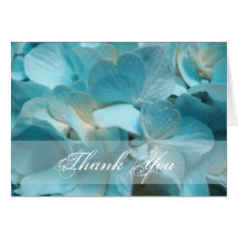Elegant Blue HydrangeaThank you Card