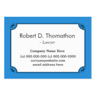 Elegant blue informative profile card business card