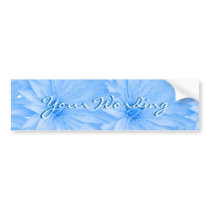 Elegant blue lillies cutomizable bumper stickers