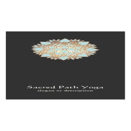 Elegant Blue Lotus Flower Mandala Business Card