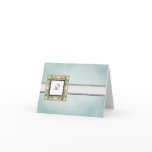 Elegant Blue Monogrammed Note Cards cards