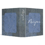Elegant Blue Recipe Binder