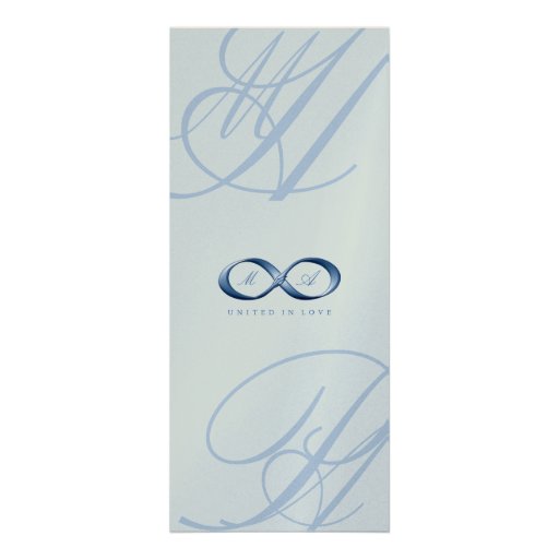 Elegant Blue Sapphire Infinity Hand Clasp Wedding Personalized Invitations