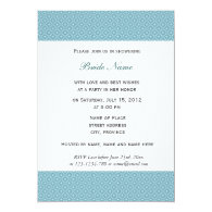 Elegant blue seamless pattern bridal shower announcement