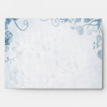 Elegant Blue Vintage Wedding Envelope