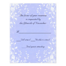 Elegant Blue Wedding Response Card Custom Announcements